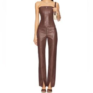 Miaou Straight Leg Pants in Rich Brown